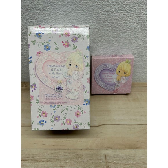2003 Precous Moments Friends Are Held Within The Heart Pporcelain Figurine Set - Picture 10 of 15